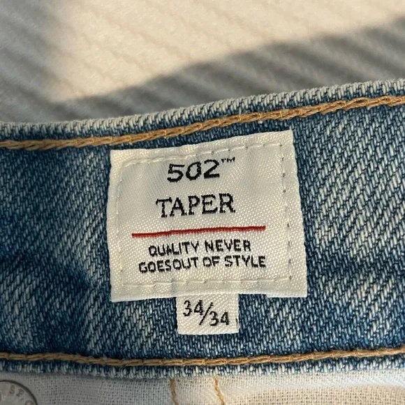 Levi’s Made & Crafted 502 Taper Fit Jeans - Nitchibotsu Light Wash - 34 / 34 - Picture 8 of 13